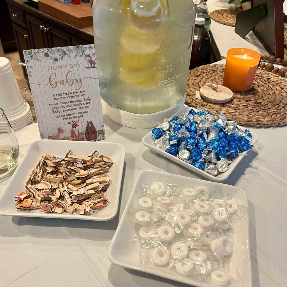 Lot of Woodland Baby Shower Decor & Games - Gently Used - Picture 6 of 7